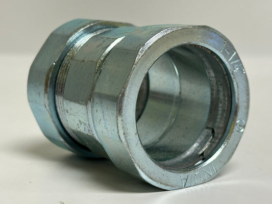 6 PK RACO 1825 2-1/2" EMT Compression Coupling – Steel, Concrete-Tight