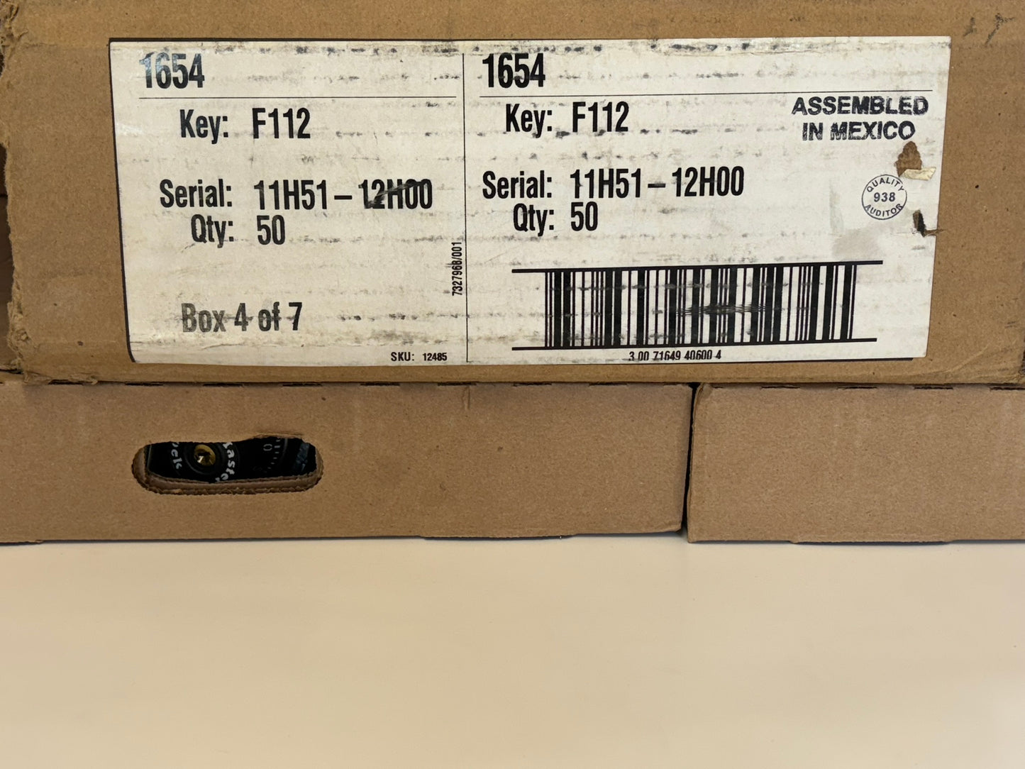50 PACK MasterLock 1654 Springbolt Octagonal 3-Dial Combination Lock Supervisory Keys not included