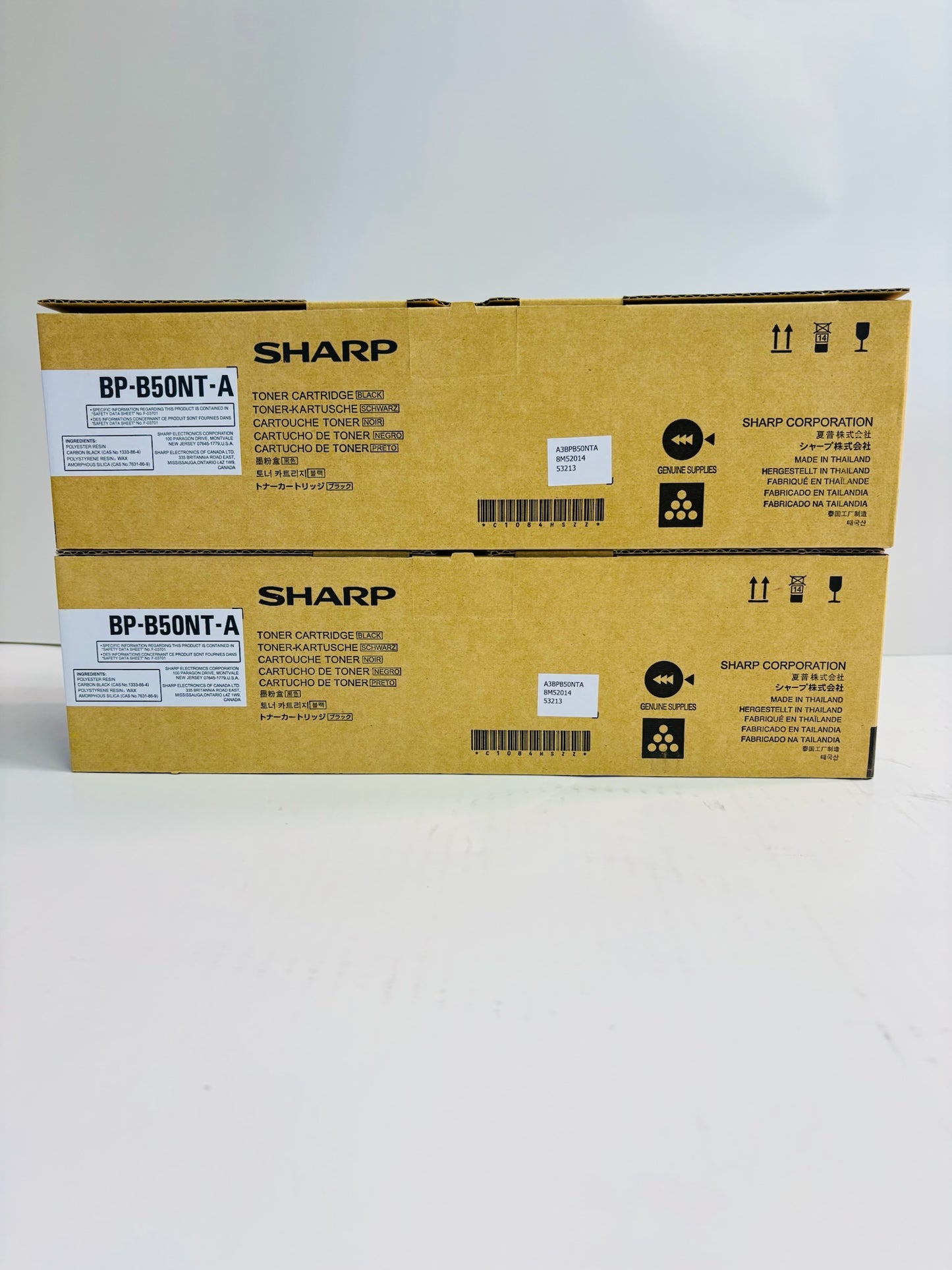 2 Genuine Sharp BP-B540WR, BP-B550PW, BP-B550WD Black Toner BP-B50NT-A