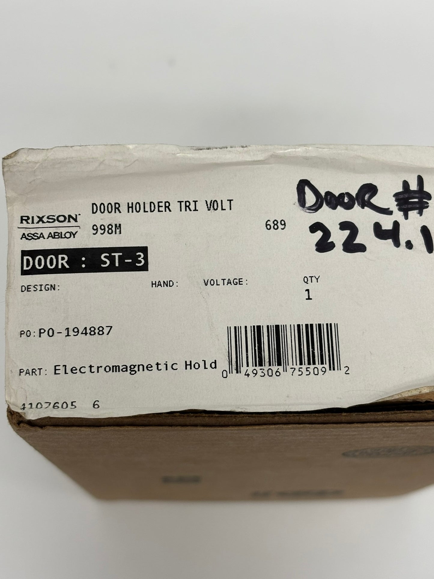 Rixson 998M Wall Mounted Electromagnetic Door Holder 998M-689