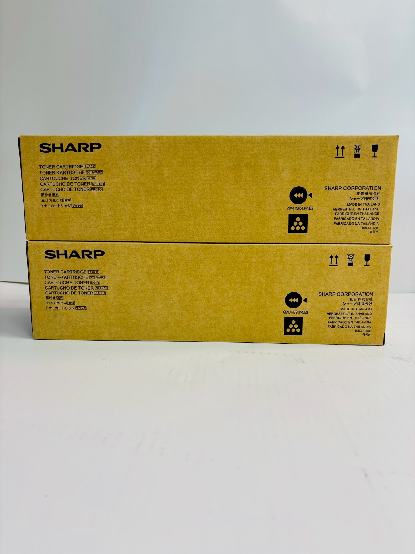 2 Genuine Sharp BP-B540WR, BP-B550PW, BP-B550WD Black Toner BP-B50NT-A