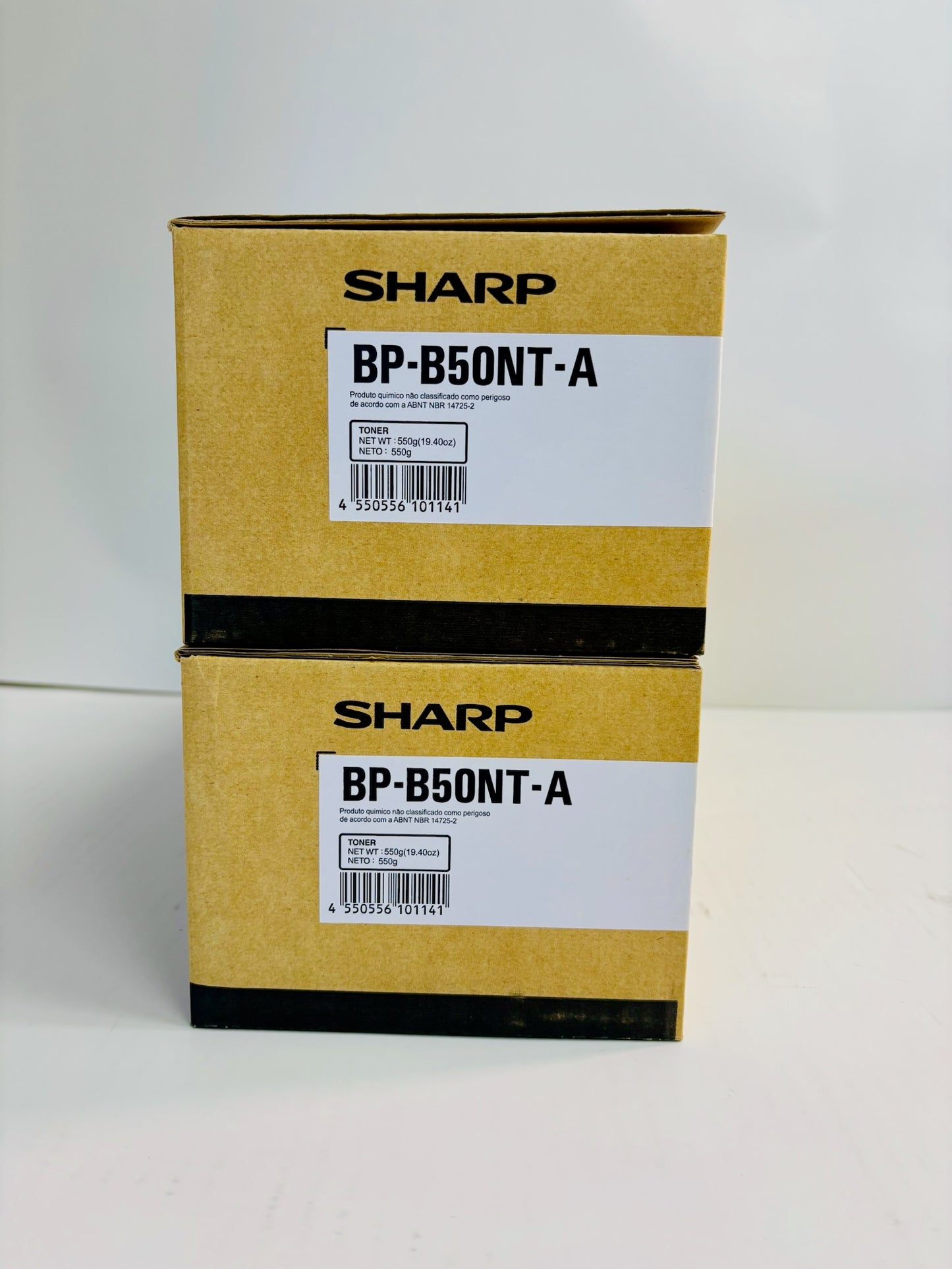 2 Genuine Sharp BP-B540WR, BP-B550PW, BP-B550WD Black Toner BP-B50NT-A