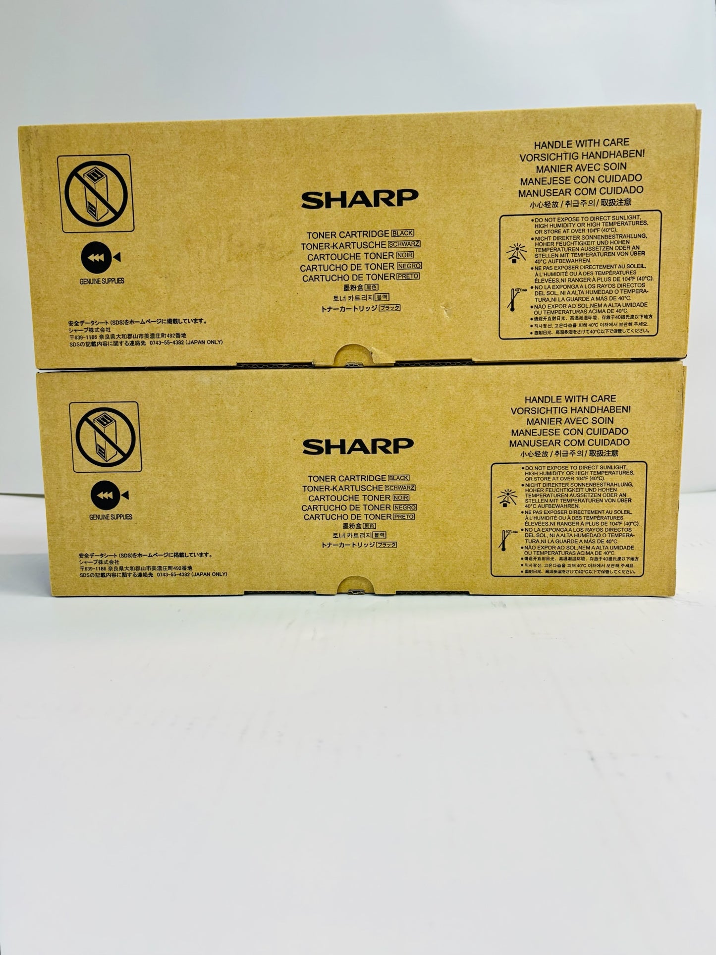 2 Genuine Sharp BP-B540WR, BP-B550PW, BP-B550WD Black Toner BP-B50NT-A