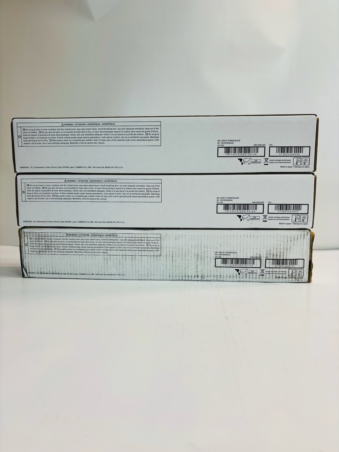 3 New Genuine Canon iR Advance  4525i,4525i II 4525i III Black Toners GPR-57, GPR57