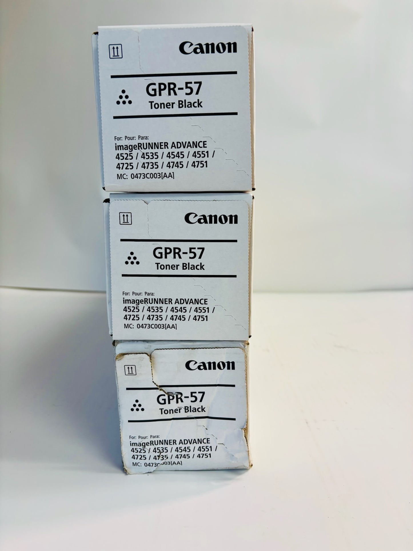 3 New Genuine Canon iR Advance  4525i,4525i II 4525i III Black Toners GPR-57, GPR57