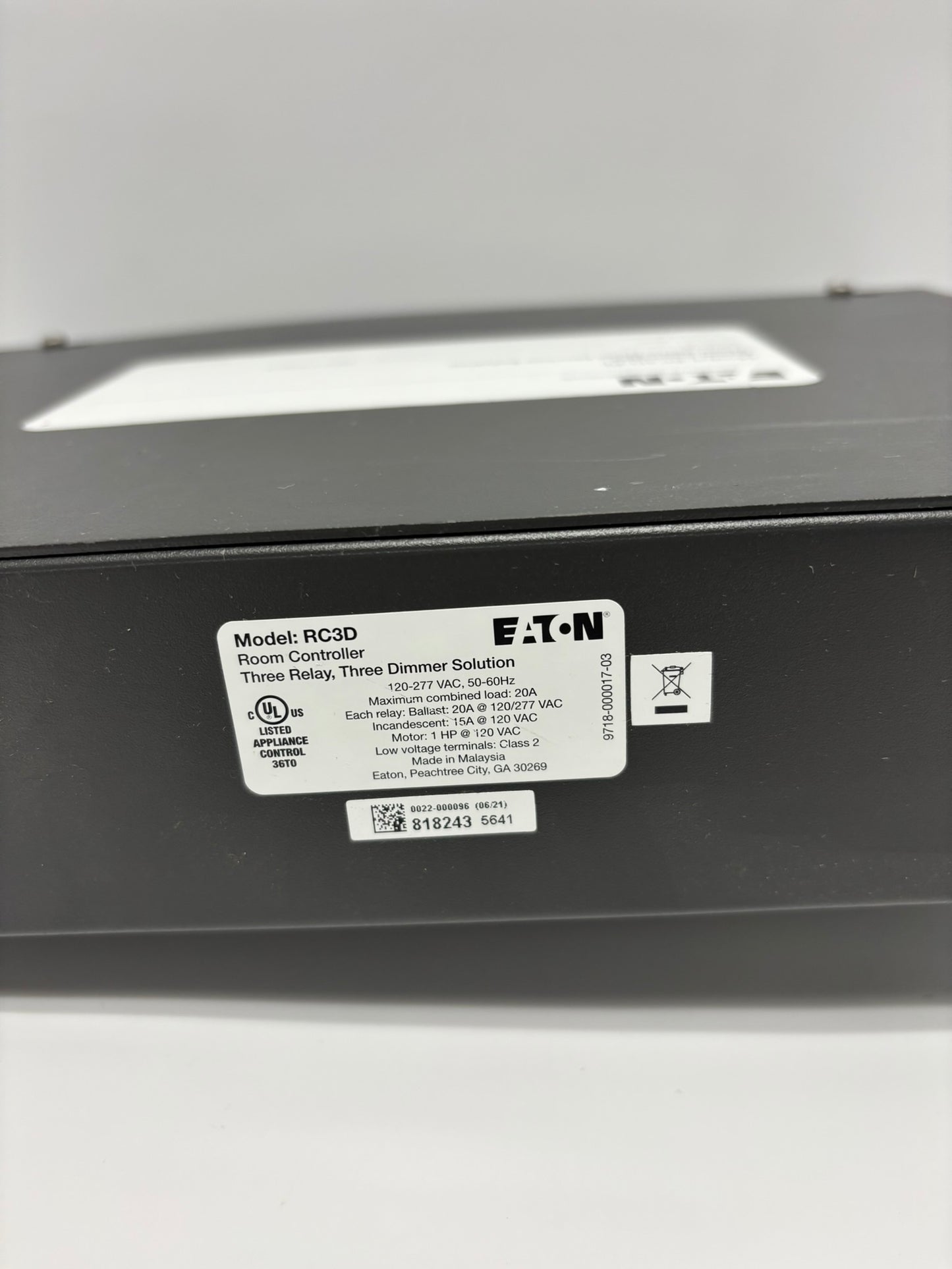 Eaton RC3D-Pl Room Controller 3 Relays, 3 0-10V Dimming 50/60Hz
