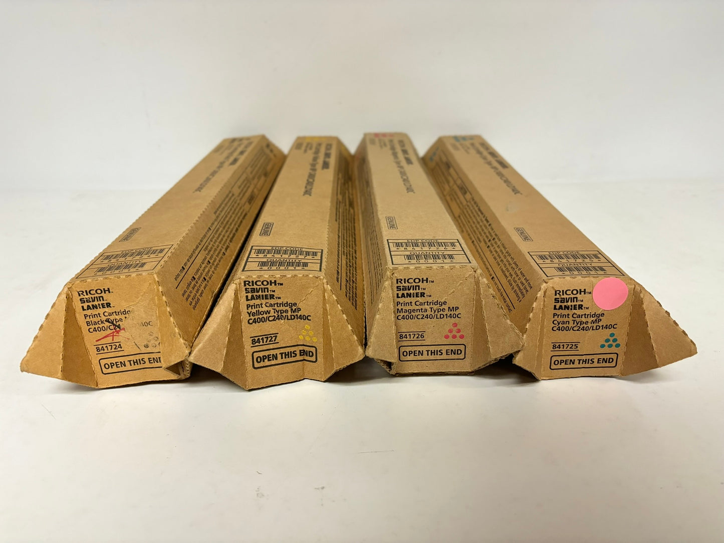 4 OEM Ricoh Aficio MP C300,MP C401,MP C401SR CMYK Toner 841725,26,27,24