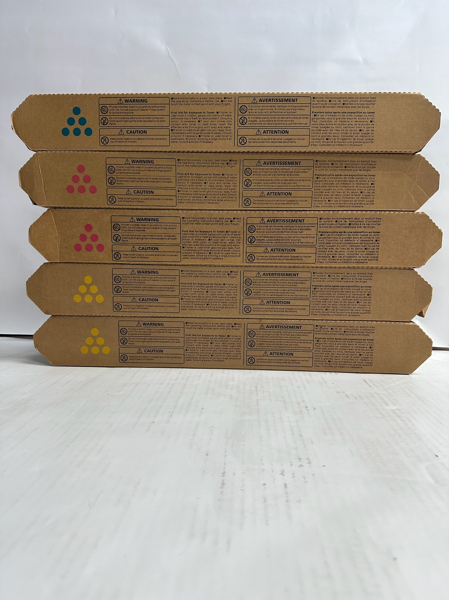 5 OEM Ricoh MPC2503, C2503H CMMYY Toners 841920,841921,841922,841923 (No Black)