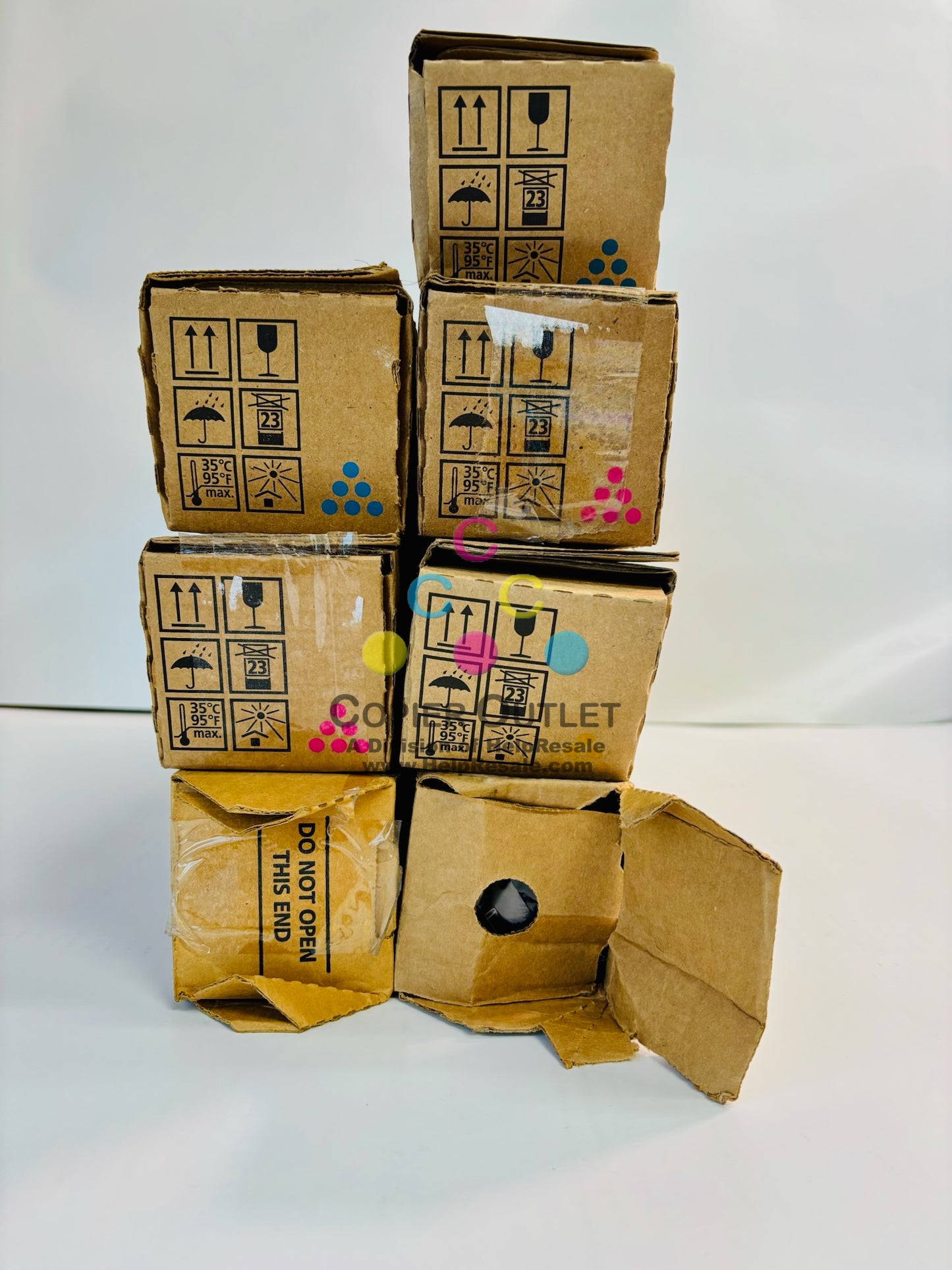 8 Cosmetic OEM Ricoh MPC3503,C3003,C3504 CCMMYYKK Toners 841813, 841814, 15, 16