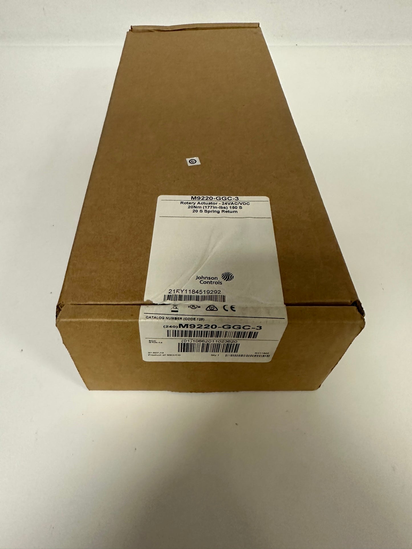 Johnson Controls M9220-GGC-3 Rotary Actuator - 24VAC/VDC 20Nm (177in-Ibs) 150 S 20 S