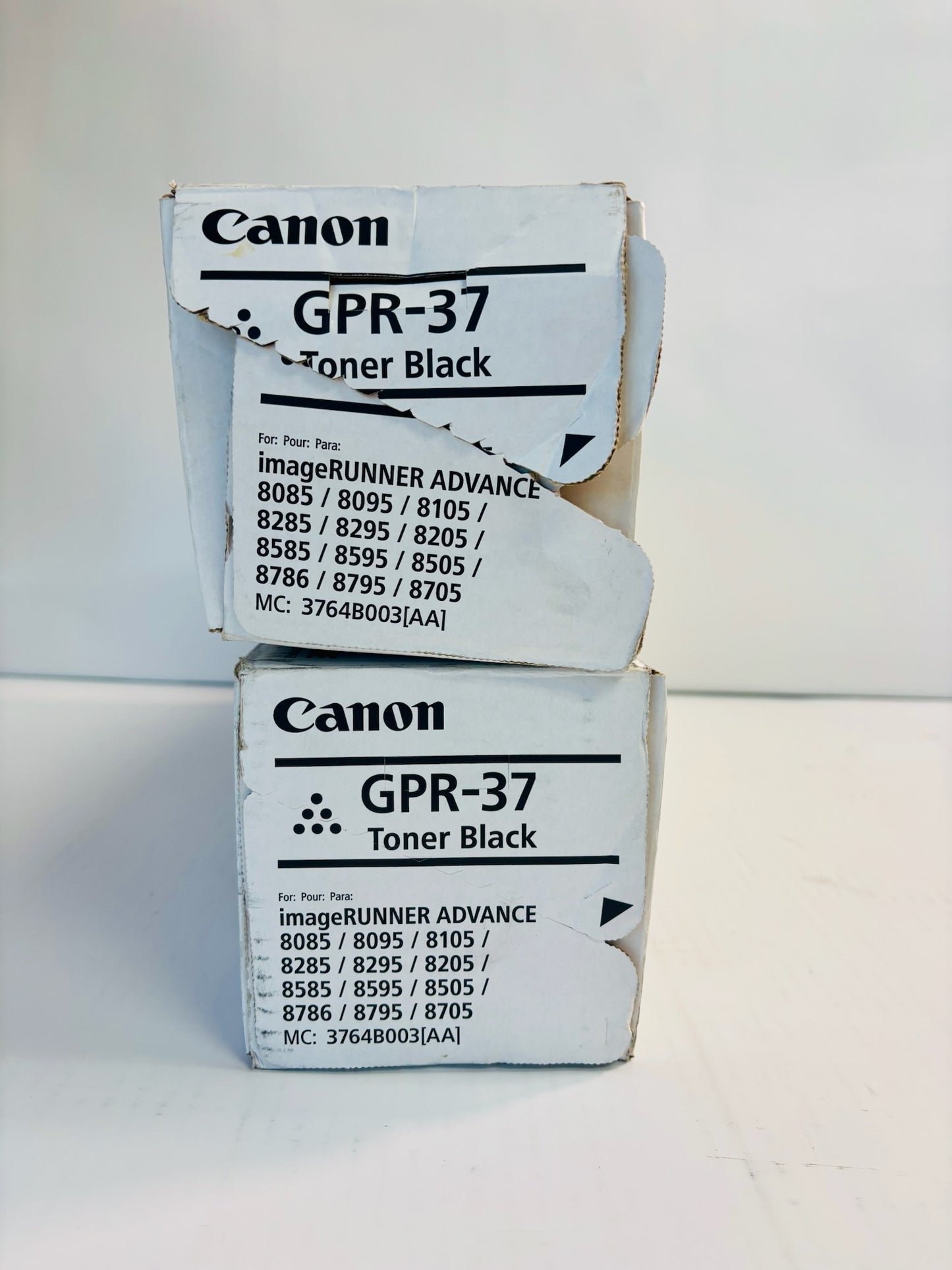 2 Open Genuine Canon iRA 8085,8095,8505,8285 Black Toners GPR-37, 3764B003AA