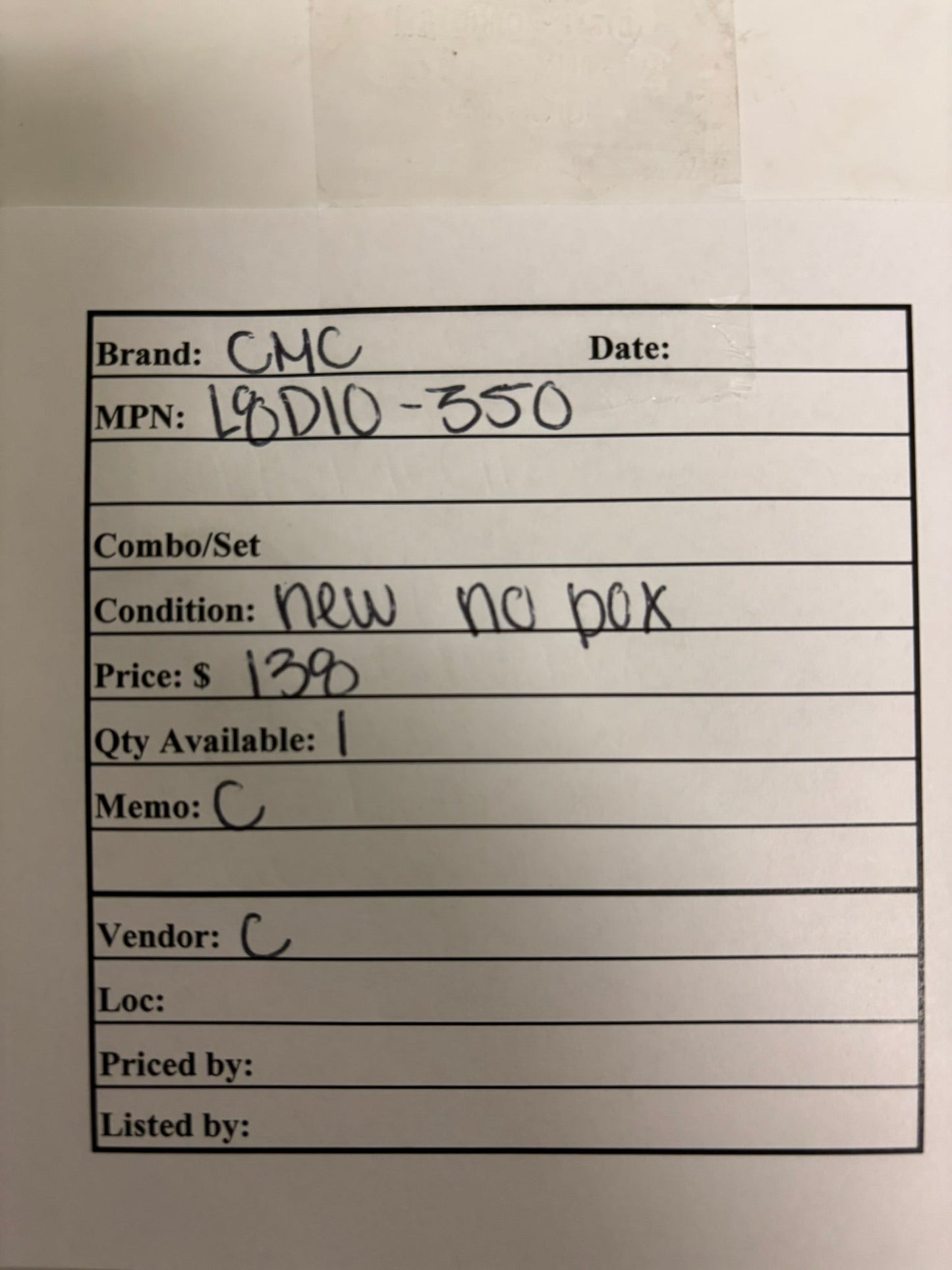 CMC L8D10-350 10-Port Dual-Rated Aluminum Lug Connector – 350 kcmil to 12 AWG