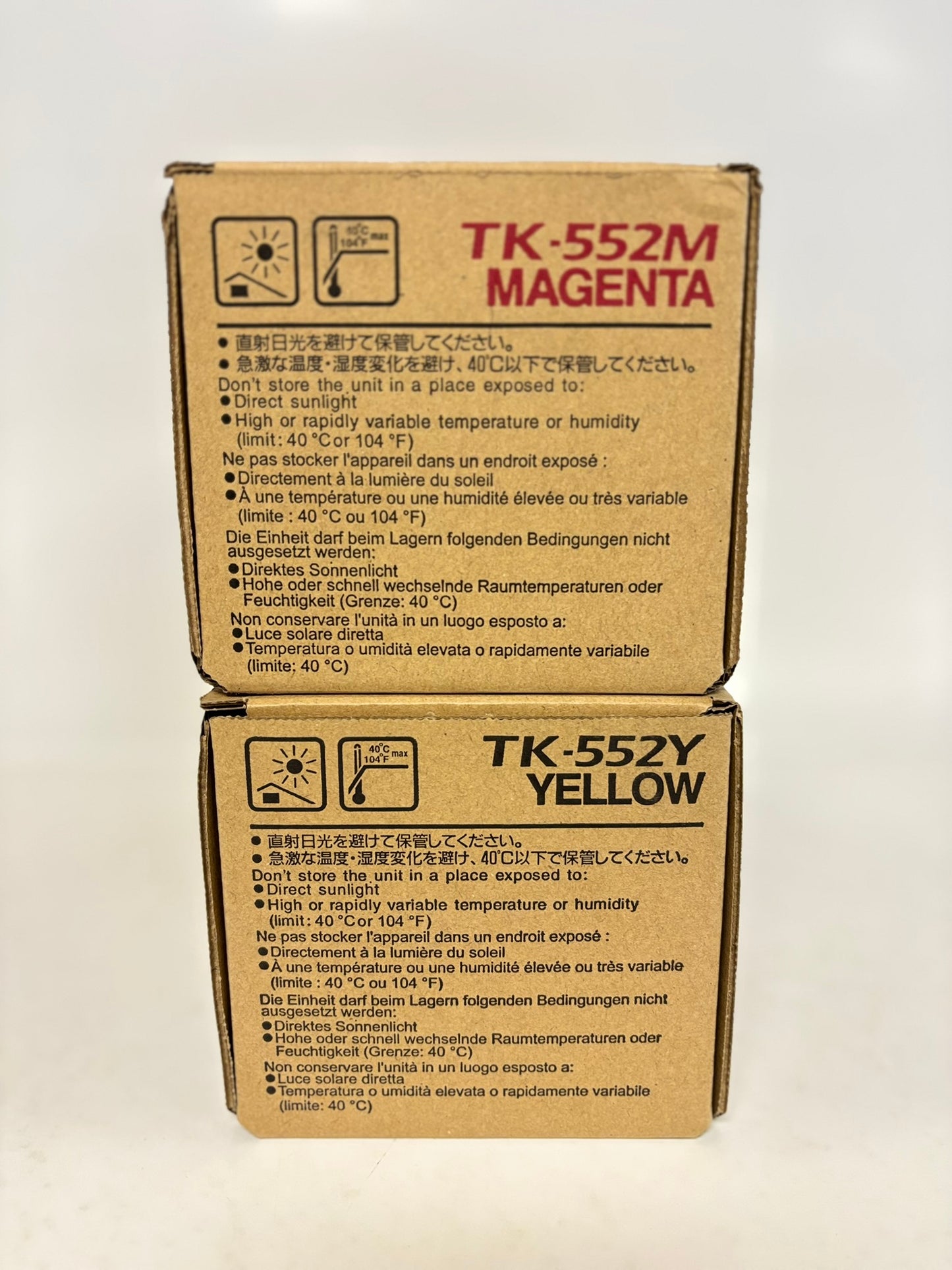 2 OEM Kyocera FS-C5200DN TK-552M, TK-552Y Toners 1T02HMBUS0001, 1T02HMAUS0001