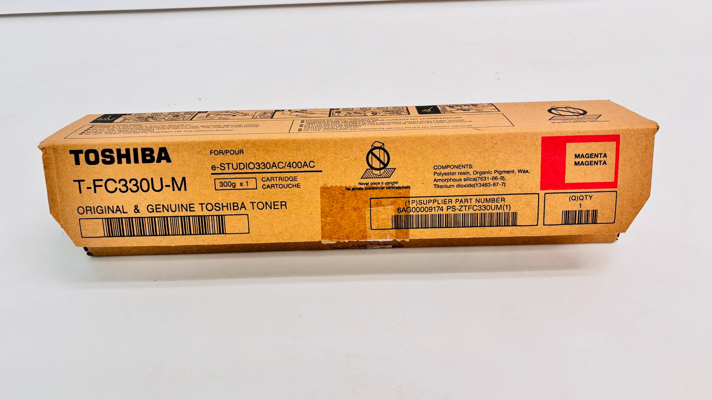 Open Genuine Toshiba e-STUDIO 330AC, 400AC Magenta Laser Toner T-FC330U-M