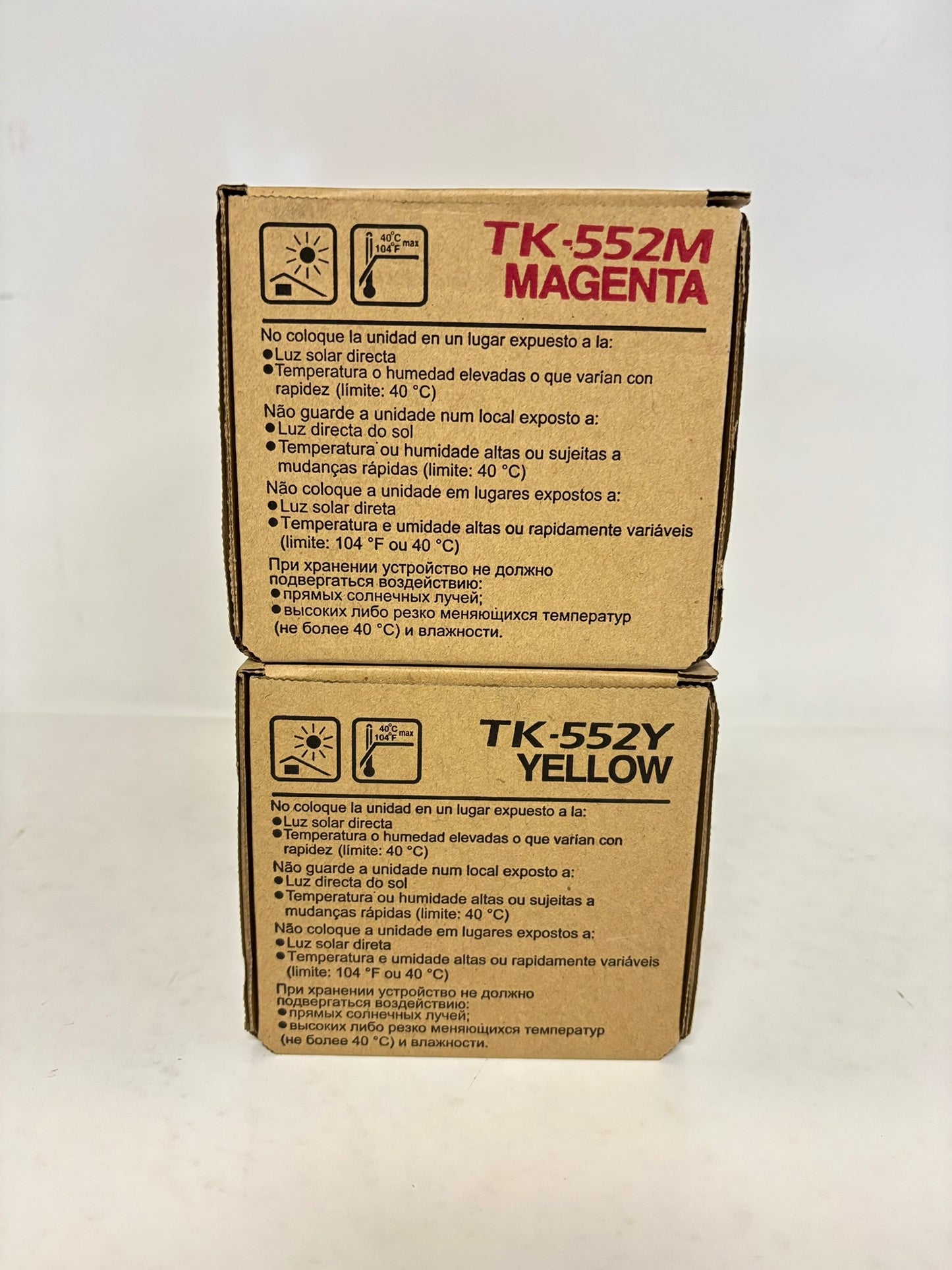 2 OEM Kyocera FS-C5200DN TK-552M, TK-552Y Toners 1T02HMBUS0001, 1T02HMAUS0001