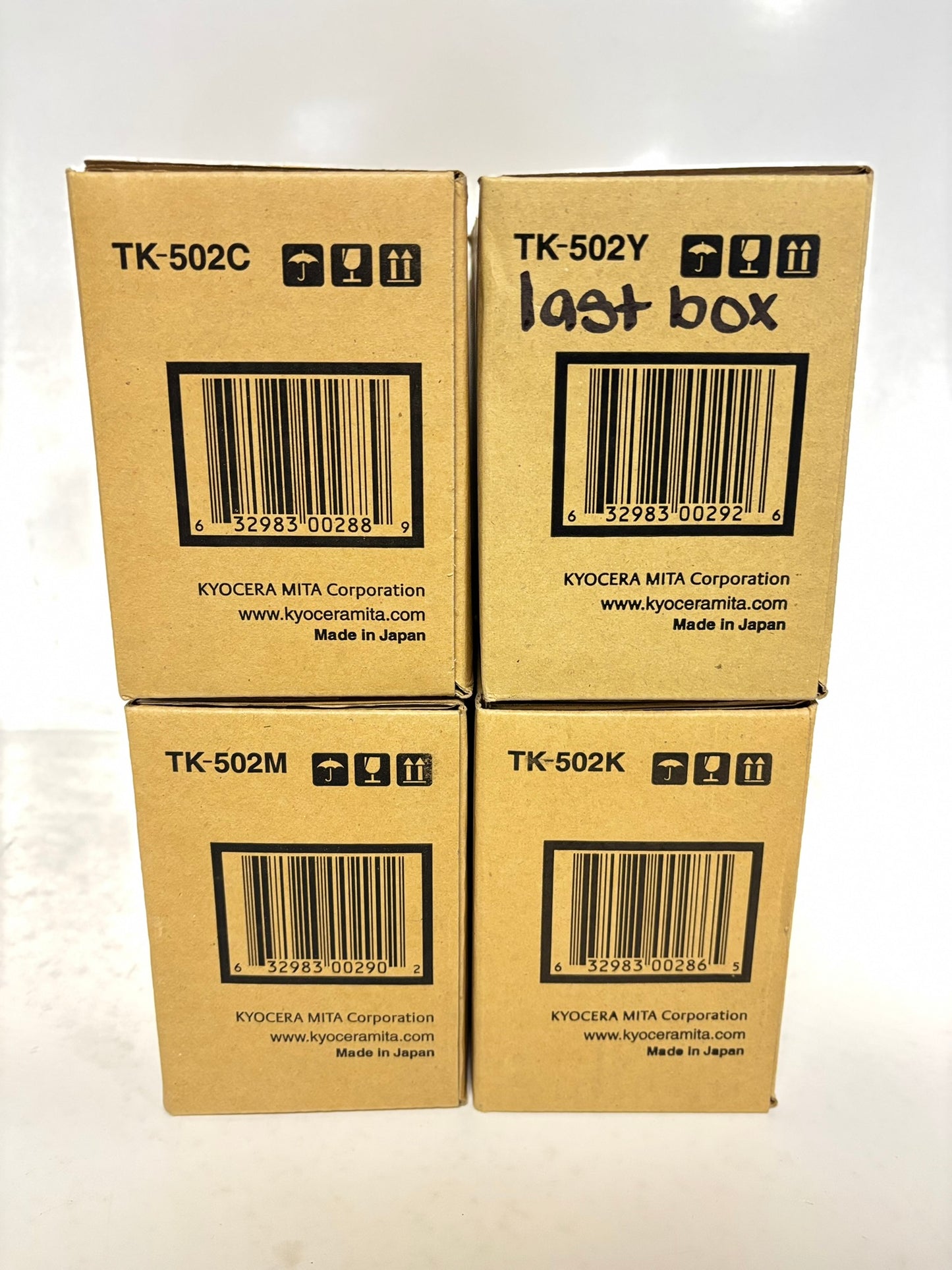 4 OEM Kyocera C5000 Series TK-502 CMYK Toner Cart. 370PD5KM001,4KM,3KM,0KM