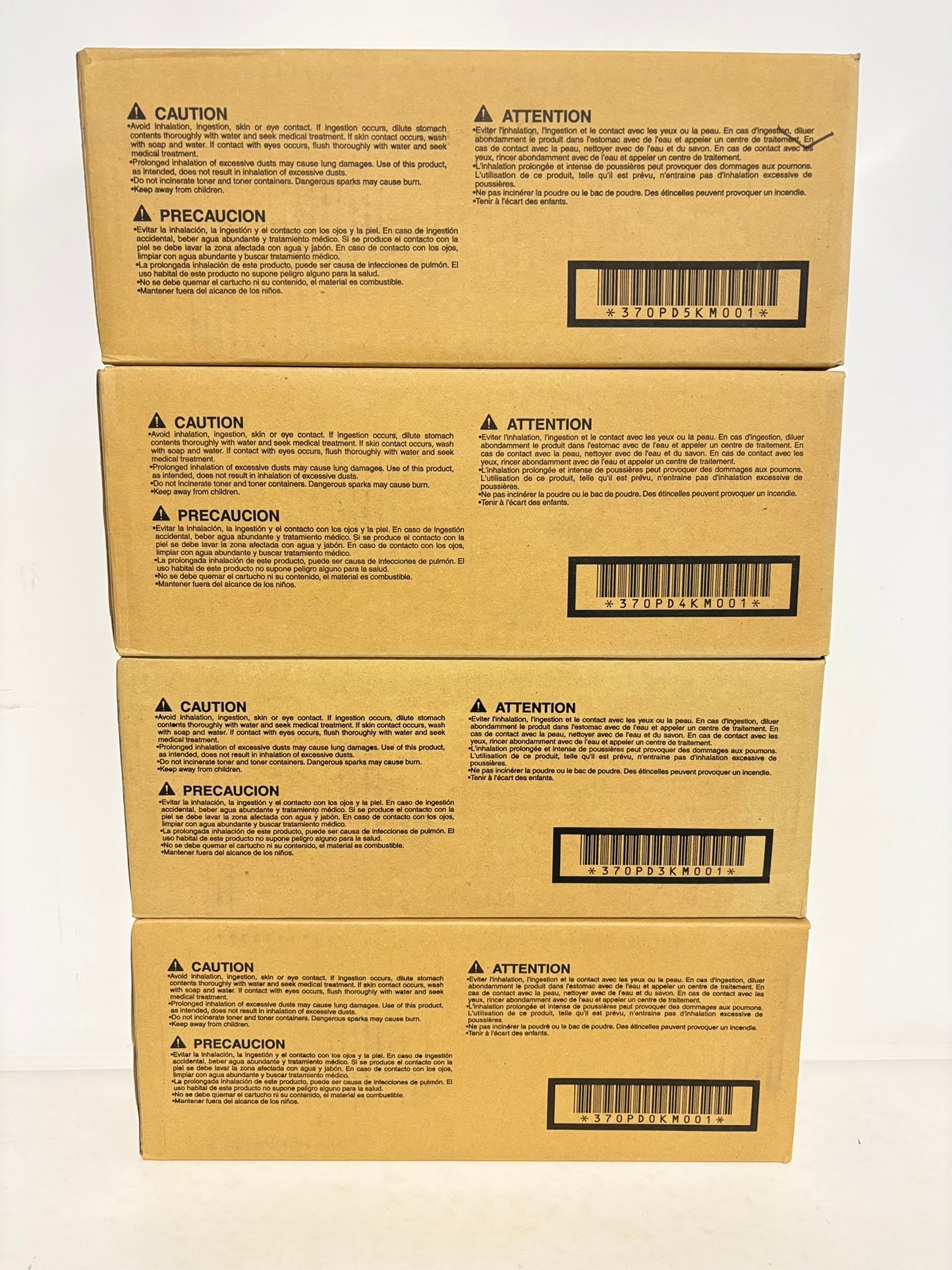 4 OEM Kyocera C5000 Series TK-502 CMYK Toner Cart. 370PD5KM001,4KM,3KM,0KM