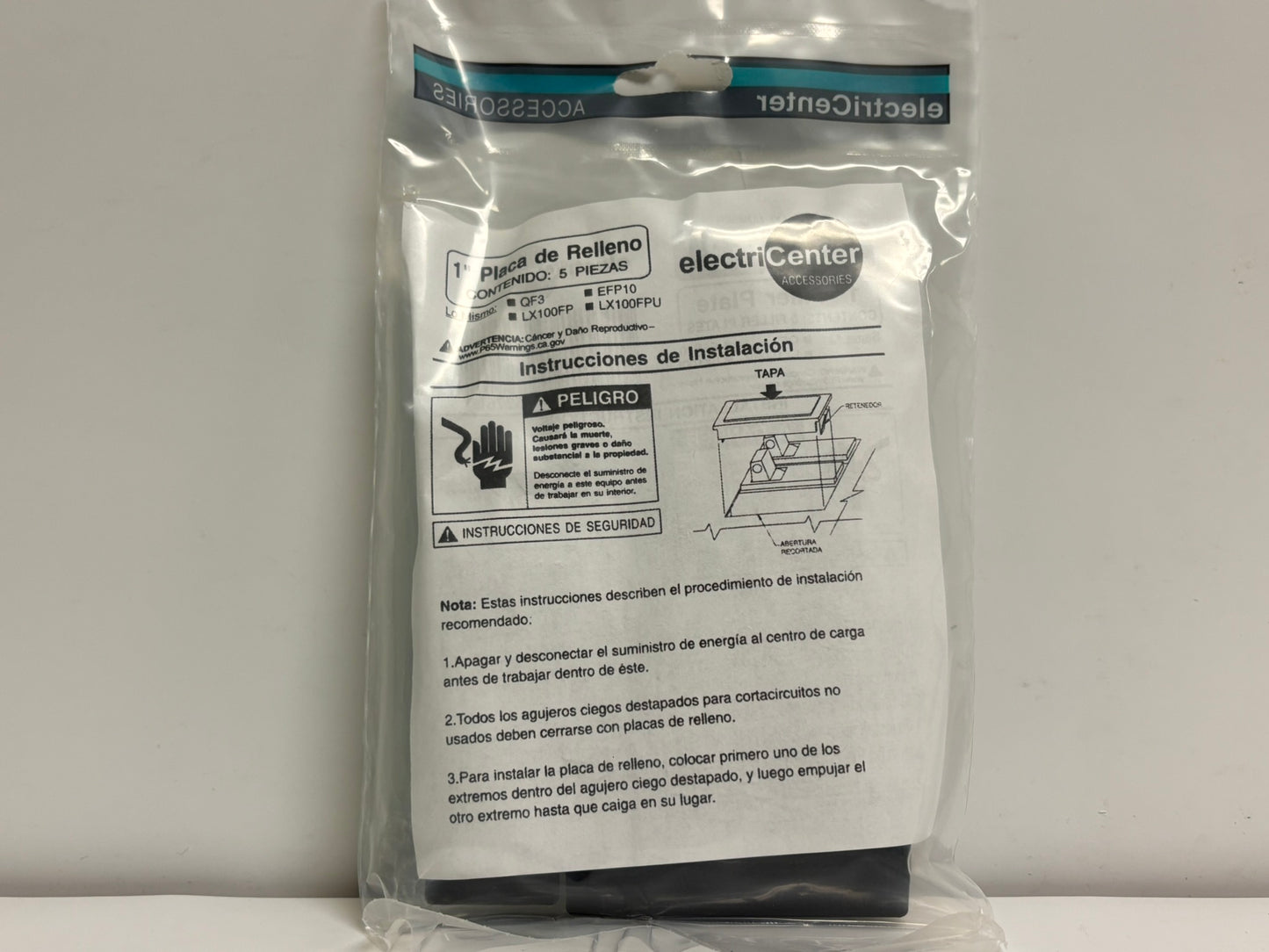 9 PK Electric Center ECQF3 Filler Plate – Compatible with Siemens Load Centers