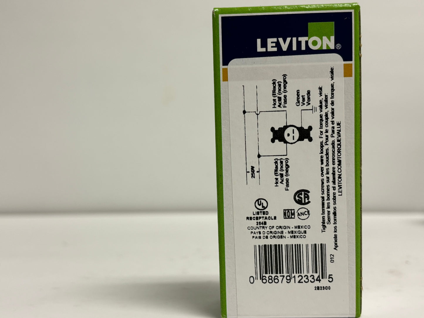 10 PK Leviton 5029-W 15A 250V Commercial Grade NEMA 6-15R Receptacle
