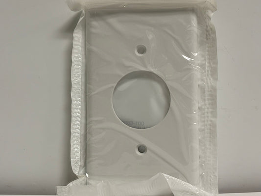 50 PK Leviton 88004 1-Gang Single Receptacle Wallplate – 1.406" Diameter, White