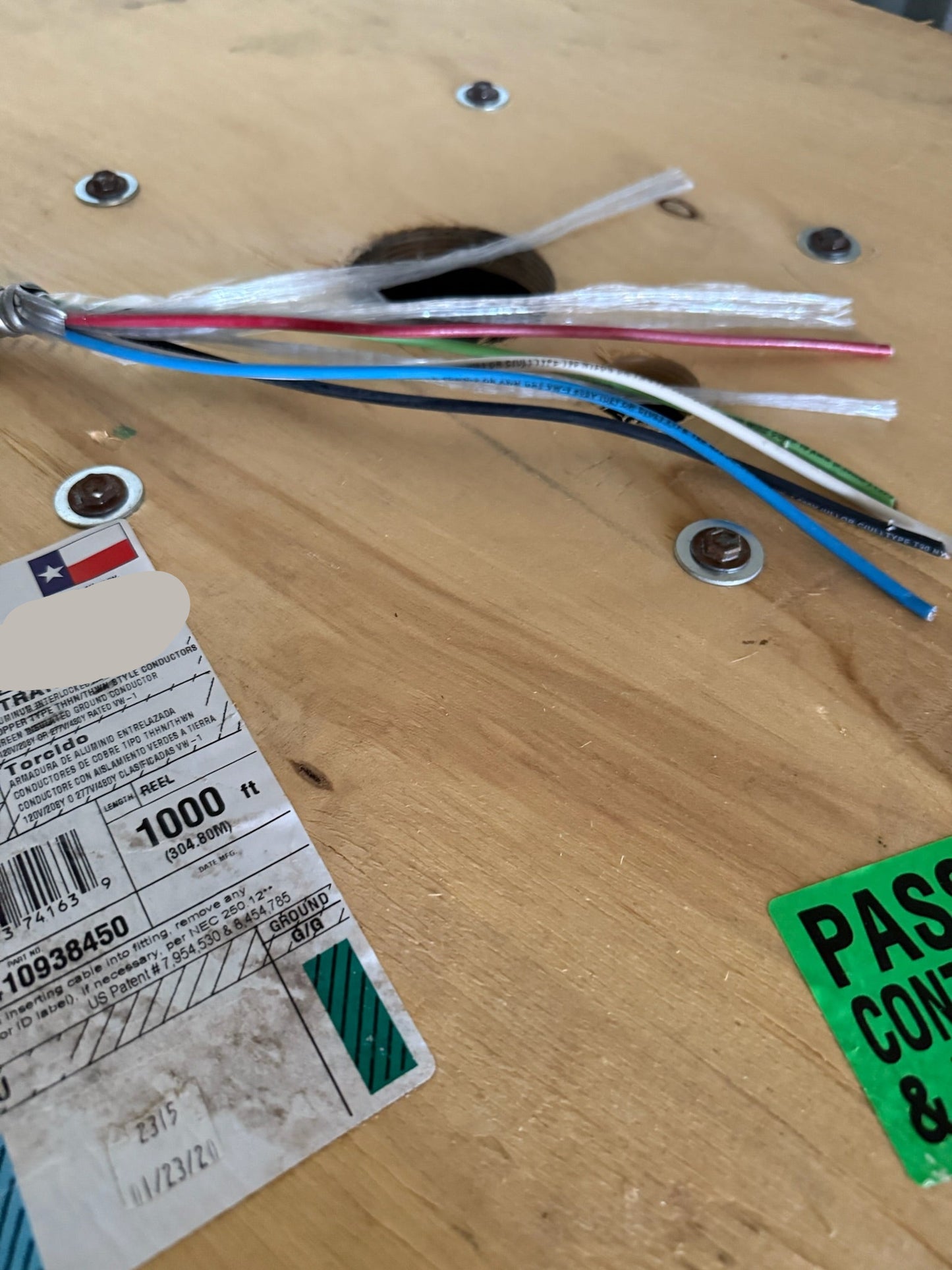 50' Aluminum 10/4 MC-Cable Stranded Copper-BL,W,R,BE Conductors (50')