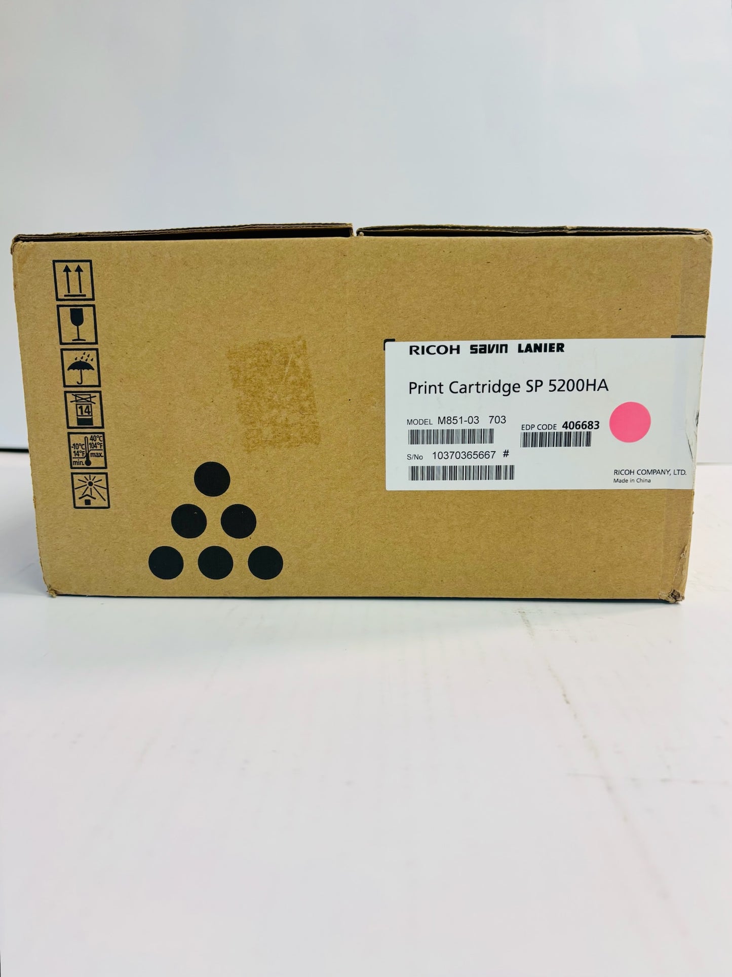 Genuine Ricoh Aficio SP 5200DN,5200S Black Toner 406683,M851-03