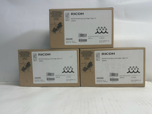 3 New Genuine Ricoh Pro L5130, L5160 Type C2 Flushing Cartridge 344117, M966-05