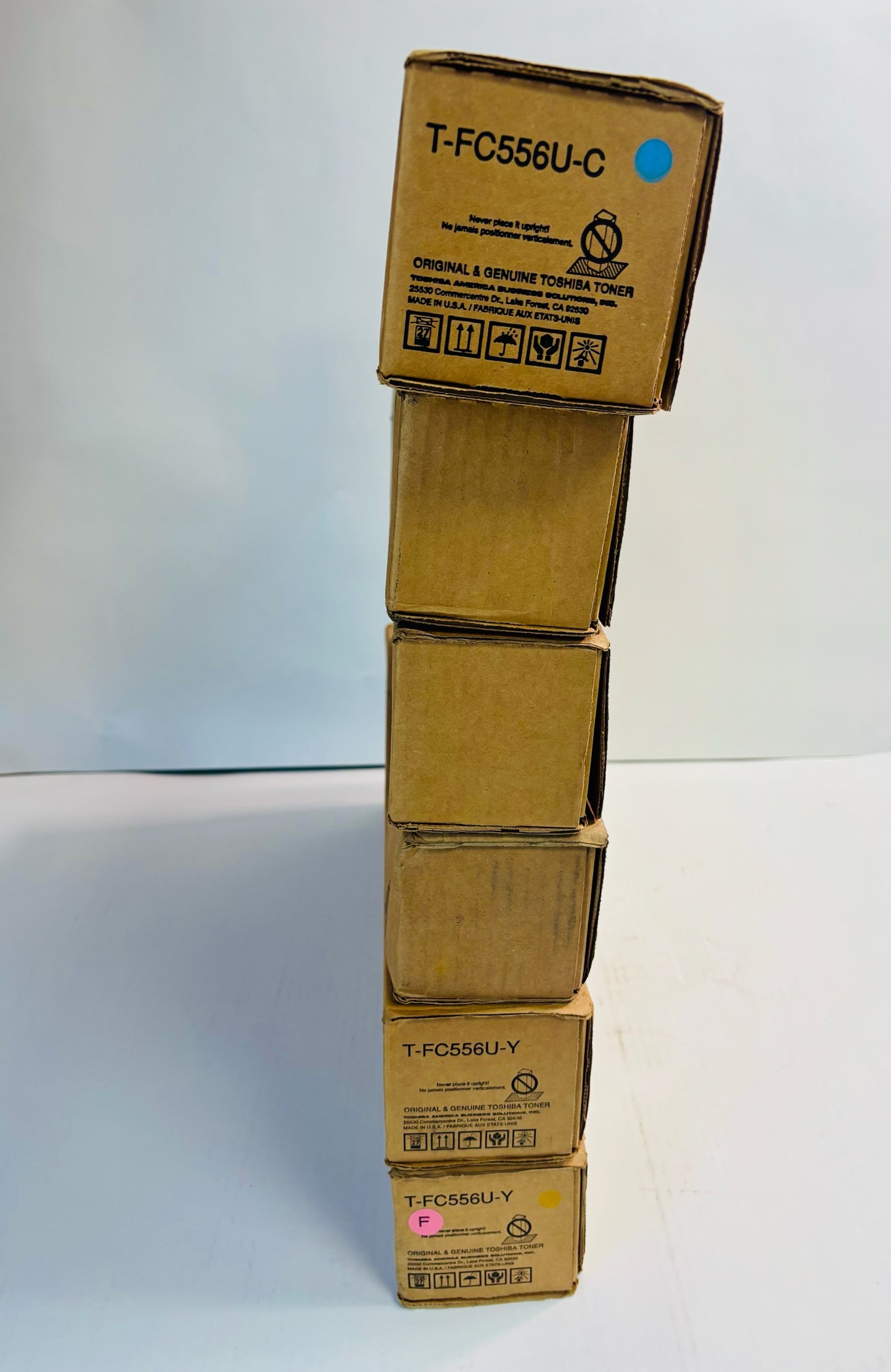 6 OEM Toshiba es5506AC,6506AC,7506AC Cyan,Mag. & Yellow Toners T-FC556U CMMYYY