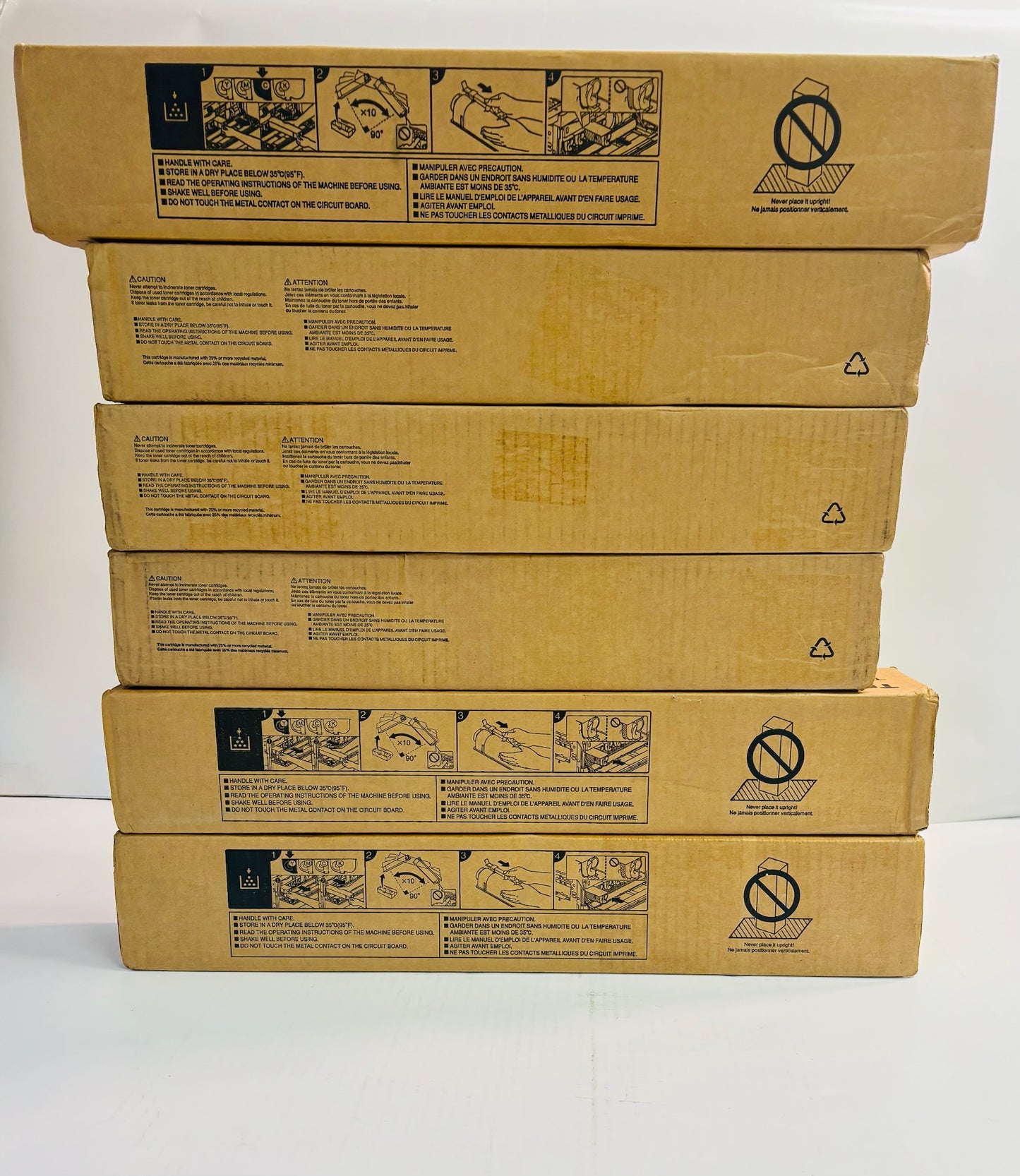 6 OEM Toshiba es5506AC,6506AC,7506AC Cyan,Mag. & Yellow Toners T-FC556U CMMYYY