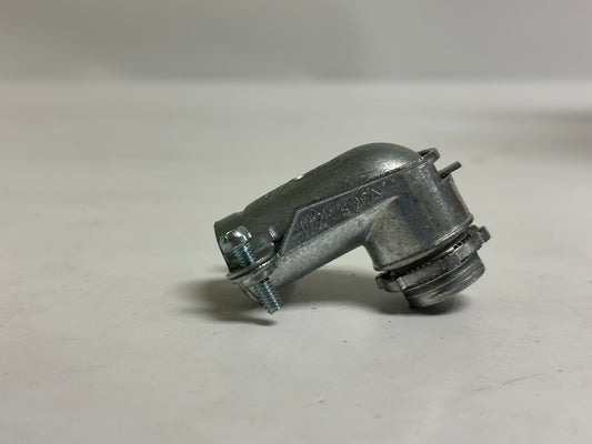 50 PK Raco 2692 1/2" 90° Angle Connector, Die-Cast Zinc for Flexible Conduit