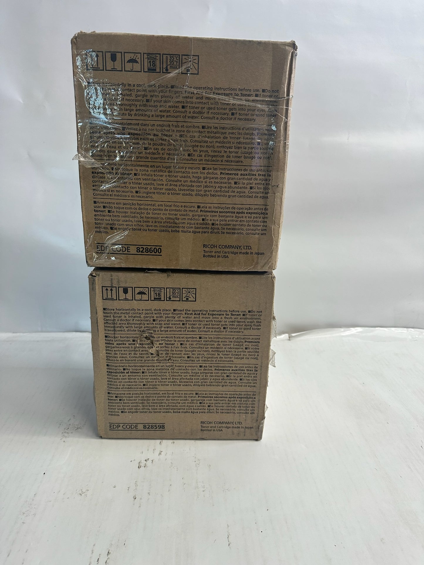 2 New Genuine Ricoh Pro C5300s,C5310s Cyan & Yellow Toners 828598, 828560