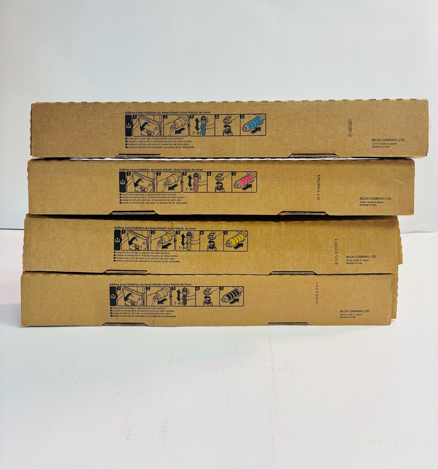 4 OEM Ricoh IM C4500,C6000 Cyan,Mag,Yellow & Blk Toner 842279,842280,81,82 CMYK