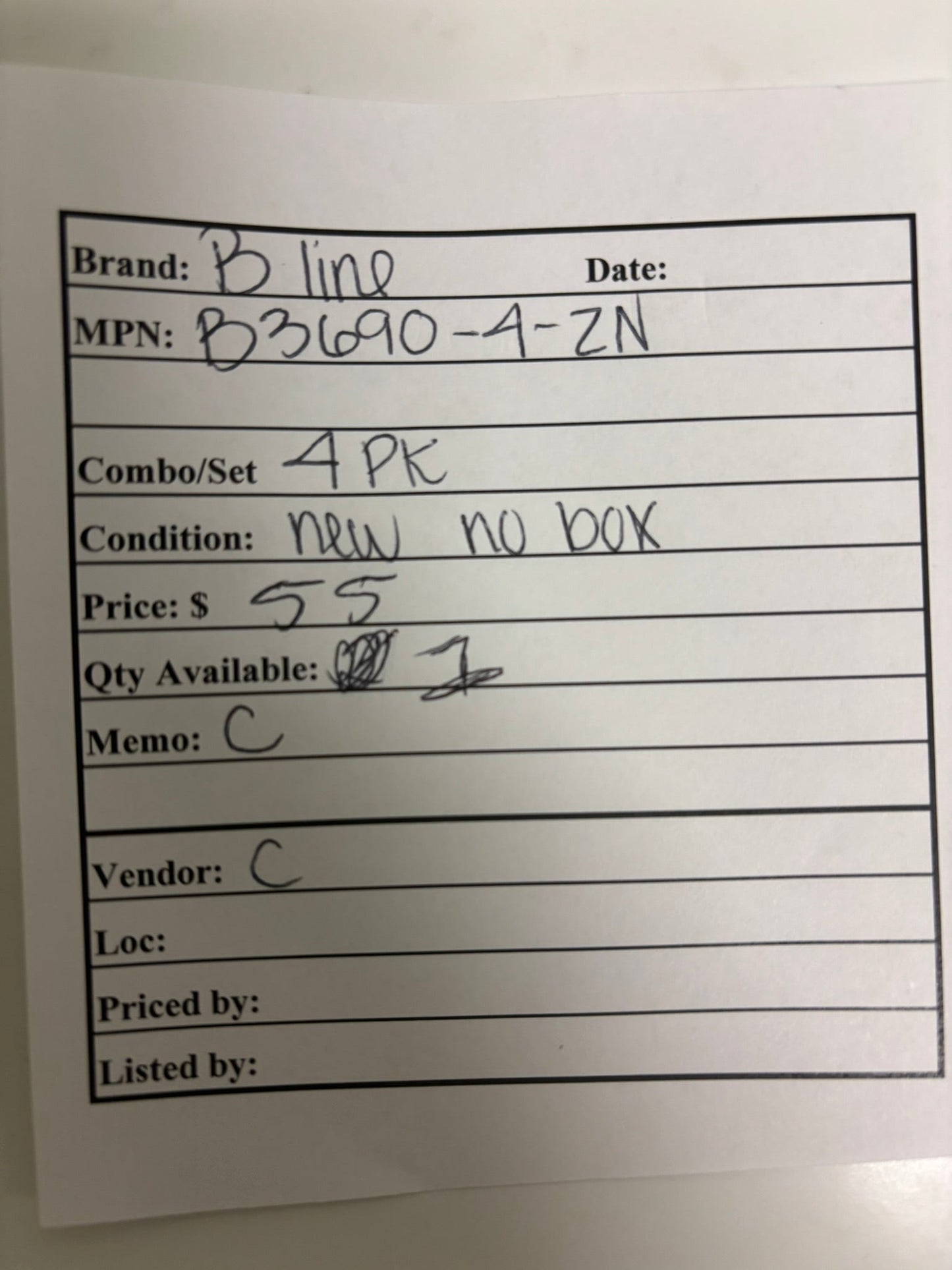 4 PK B-Line B3690-4-ZN Adjustable Zinc Plated J-Hanger for 4" Pipe, 550 lb Load