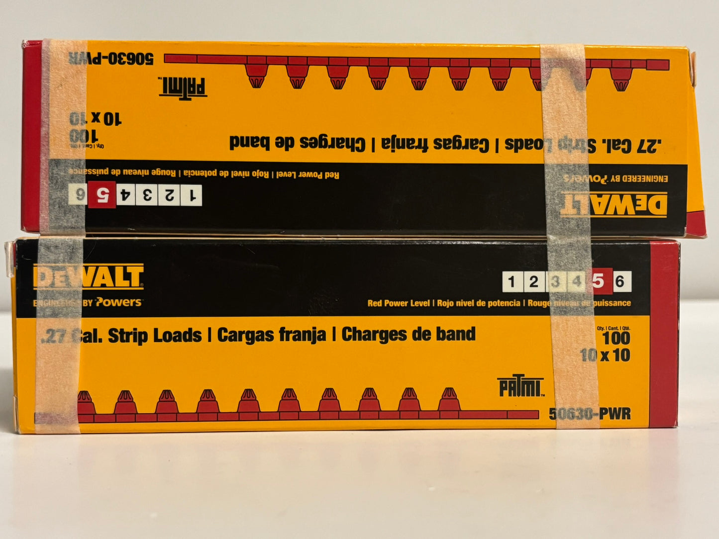 100 PK LOT OF 4 DeWalt 50630-PWR .27 Cal Red Loads, 100-Pack, Level 5 Power