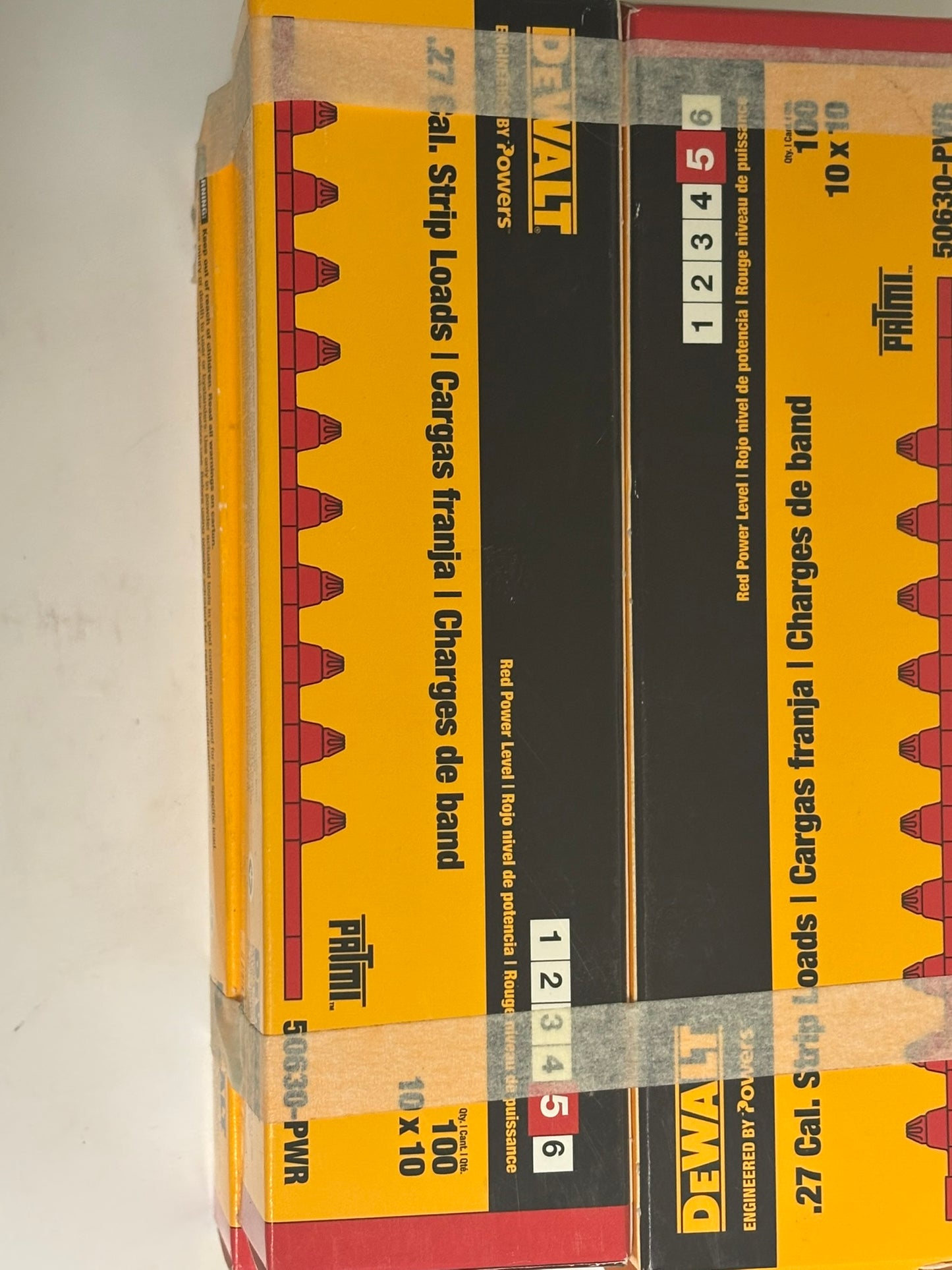 100 PK LOT OF 4 DeWalt 50630-PWR .27 Cal Red Loads, 100-Pack, Level 5 Power