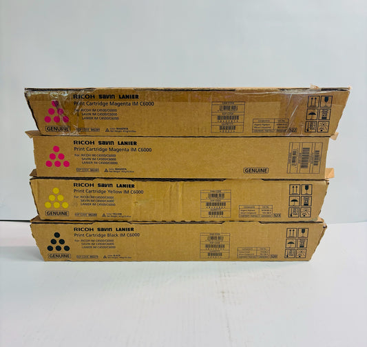 4 OEM Ricoh IM C4500,C6000 Magenta,Yellow & Black Toner 842279,842280,81 MMYK