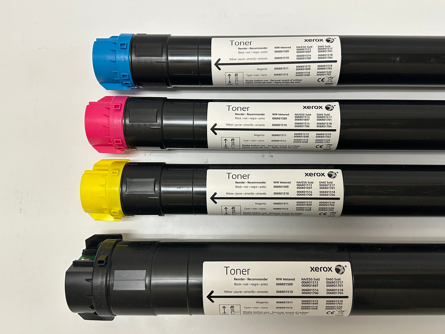 4 OEM Xerox WC7545,7830,7855i,7970,C8030,C8070 CMYK Toners 006R01513,514,515,516