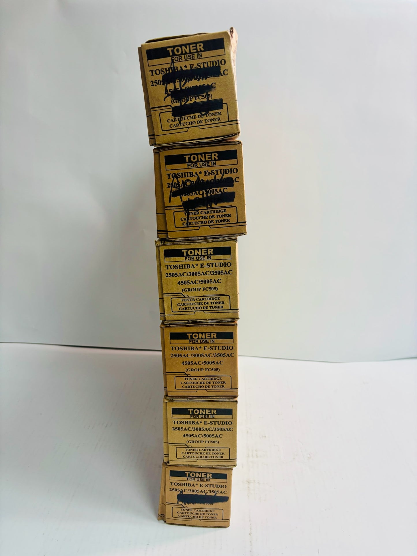 6 Unbranded e-STUDIO 2505AC,3005AC Magenta,Yellow, & Black Toner T-FC505U-MYK