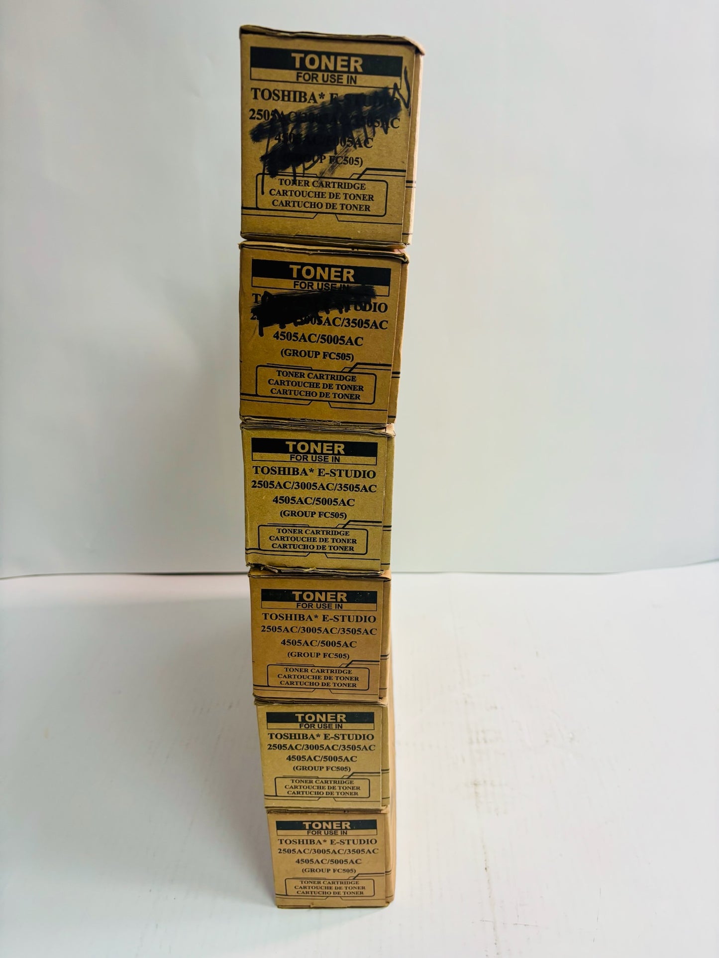 6 Unbranded e-STUDIO 2505AC,3005AC Magenta,Yellow, & Black Toner T-FC505U-MYK