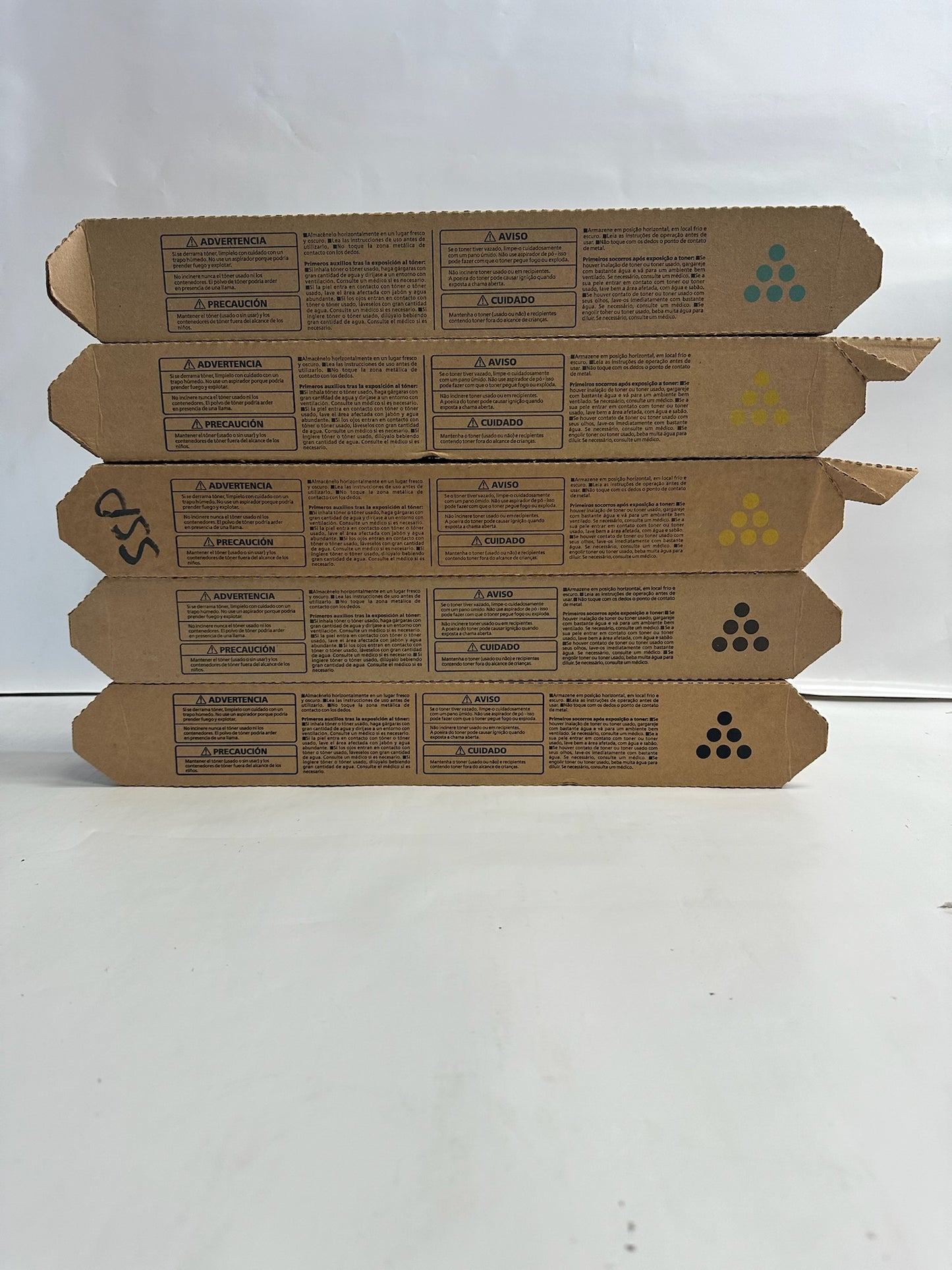 5 Genuine Ricoh MP C406,C306,C307, CYYKK Toners 842091,842092,842094 (No Mag.)