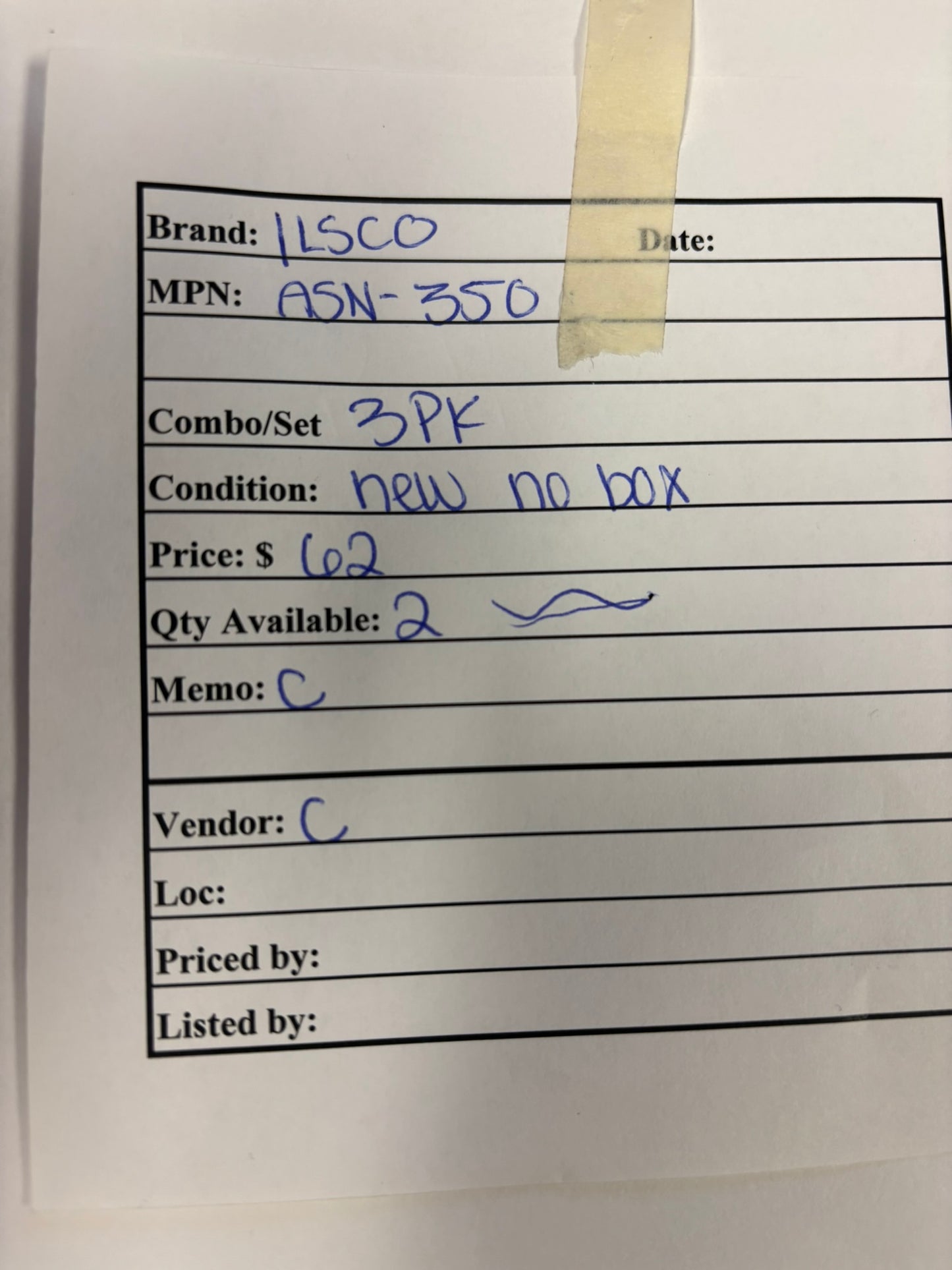 3 PK ILSCO ASN-350 Aluminum Compression Sleeve for 3/0–350 kcmil Conductors
