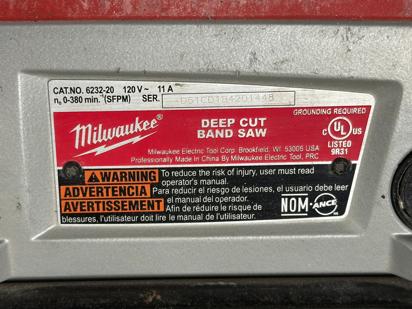 Milwaukee 6232-20 Deep Cut Variable Speed Band Saw