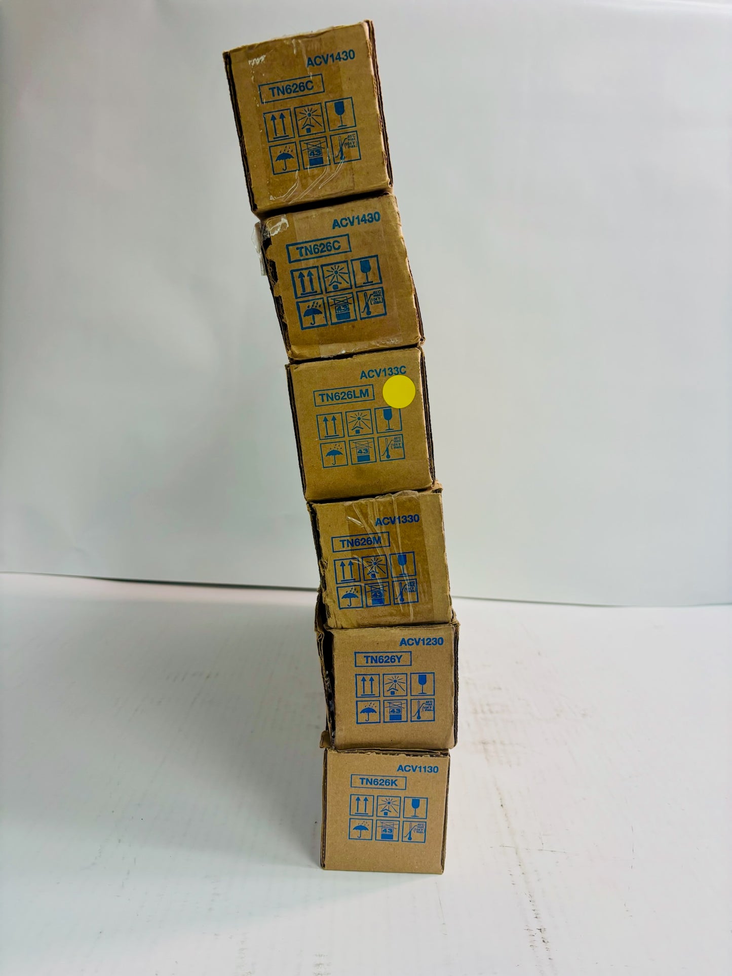 6 Genuine Konica BH C450i,C550i,C650i Cyan, Mag, Yellow & Black Toner TN626 CMYK