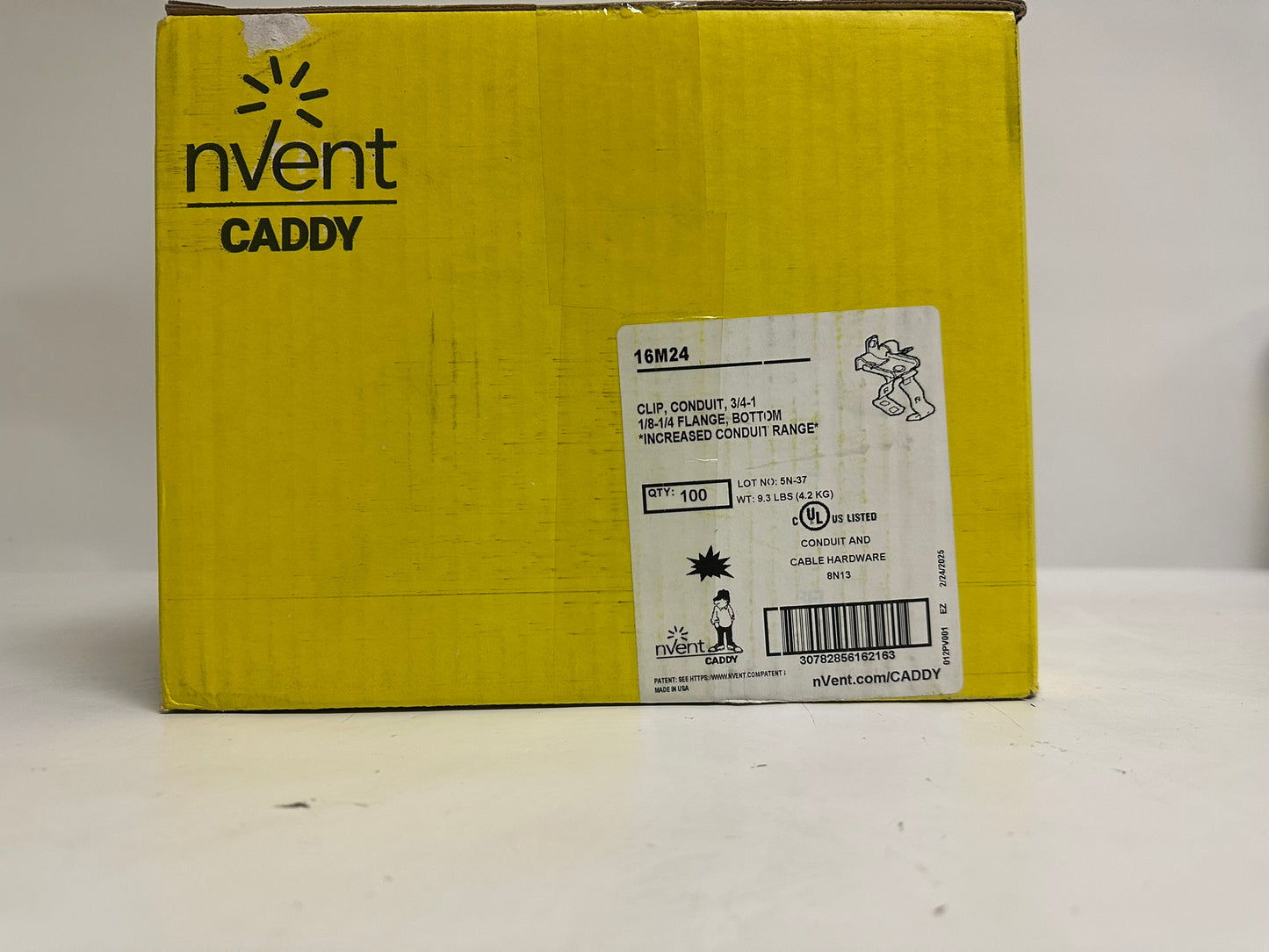 100 PK nVent Caddy 16M24 Threaded Rod Hanger for 3/8" & 1/4" Rods, Steel