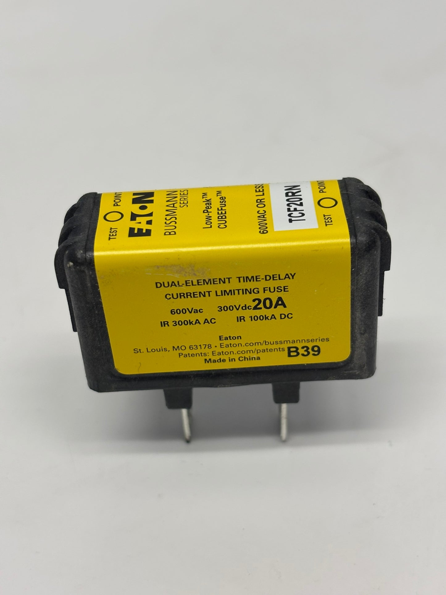 Eaton TCF20RN Bussmann Low-Peak CUBEFuse 600Vac/300Vdc, 20A