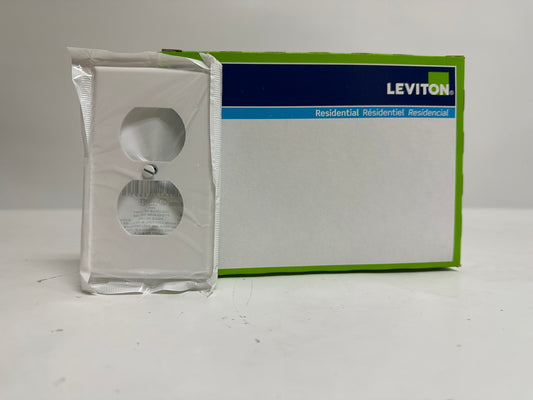 200 PK Leviton 88003-020 1-Gang Duplex Wallplate, Thermoset, White
