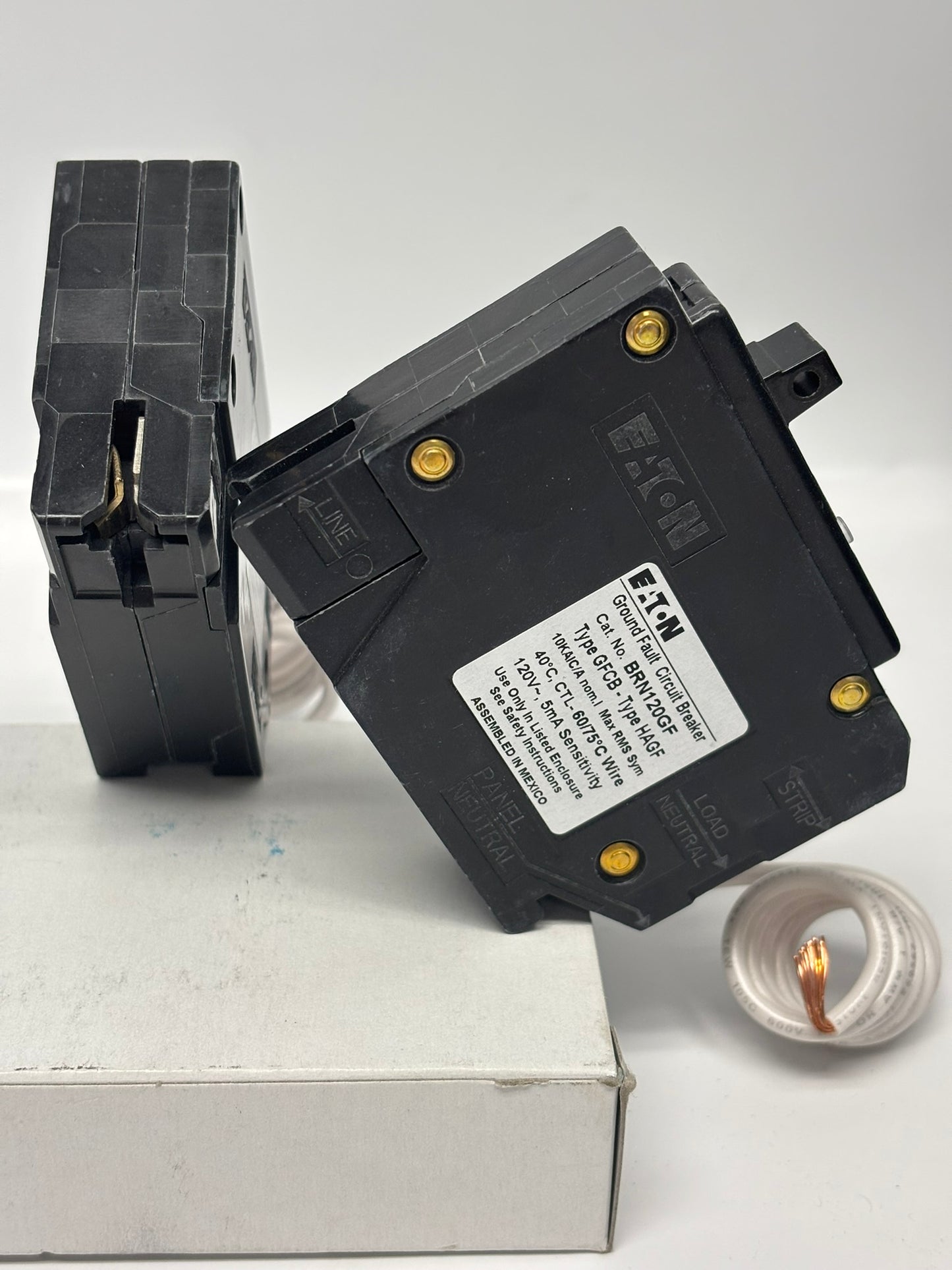 2-Pack Eaton BRN120GF Cutler-Hammer Series Circuit Breaker with Ground Fault Protection