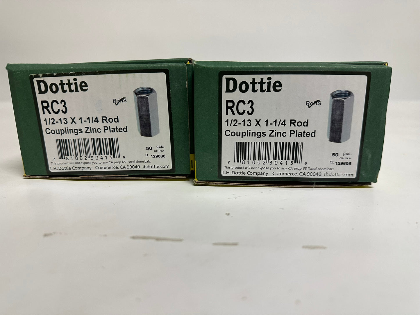 100 PK Dottie RC3 3/8" Steel Rod Coupling – Threaded Connector for Rods