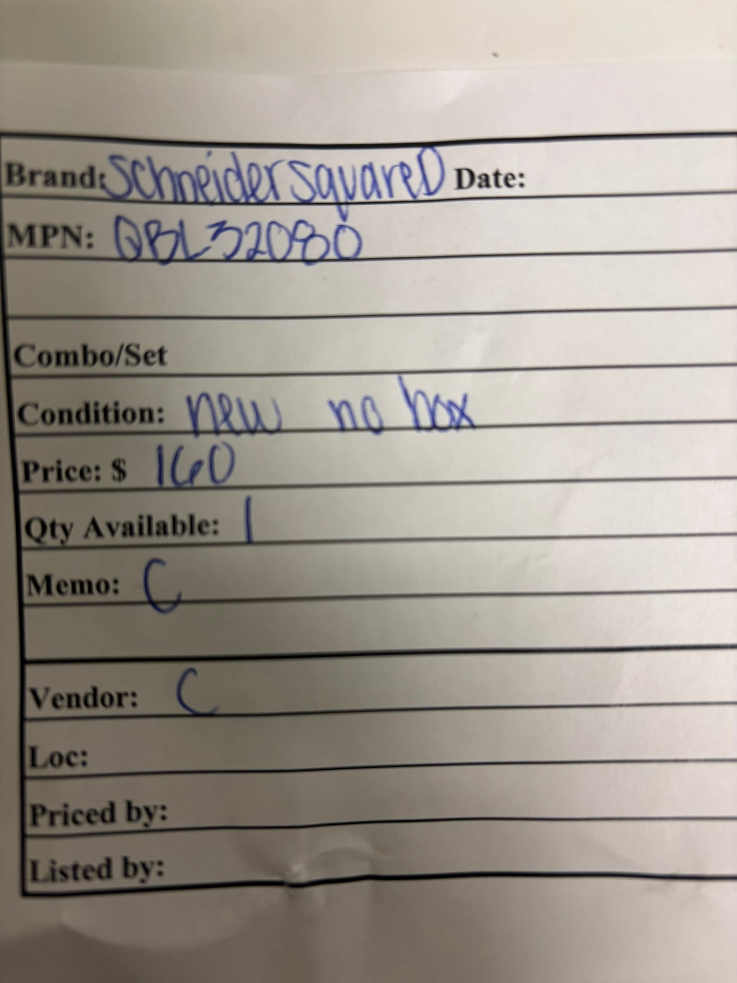 Square D QBL32080 80A 3-Pole 240V Thermal-Magnetic Circuit Breaker