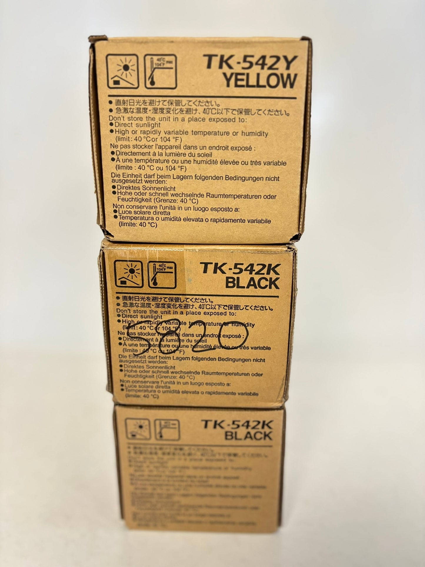 3 OEM Kyocera TK-542 FS C5100DN YKK Toner Cartridge 302HL5109003, 302HL5112003
